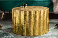 Coffee table Liquid Line 60cm aluminum gold