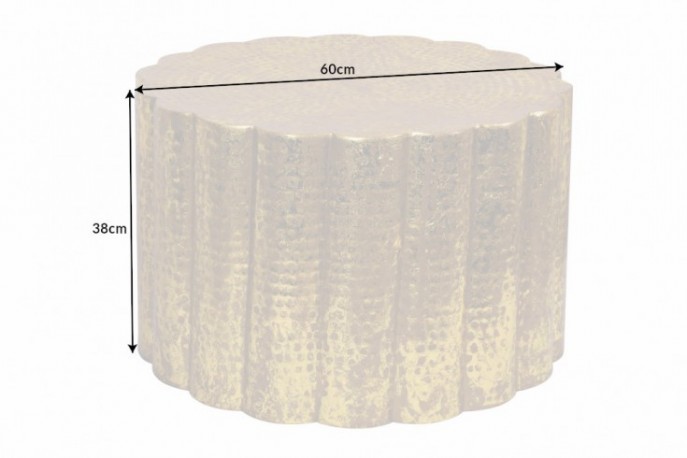 Coffee table Liquid Line 60cm aluminum gold