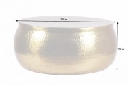 Coffee table Orient Storage 70cm aluminum gold