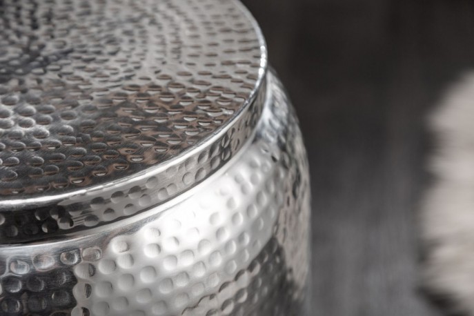 Side table Orient Storage 35cm aluminum silver