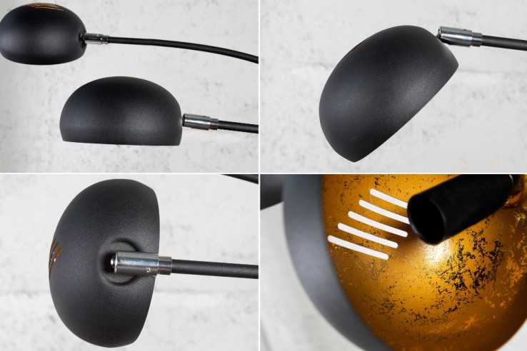 Stehleuchte Five Lights schwarz gold