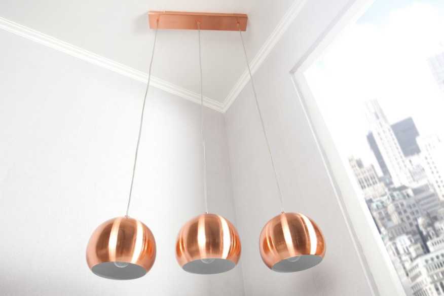 Hängeleuchte Copper Ball 3er höhenverst