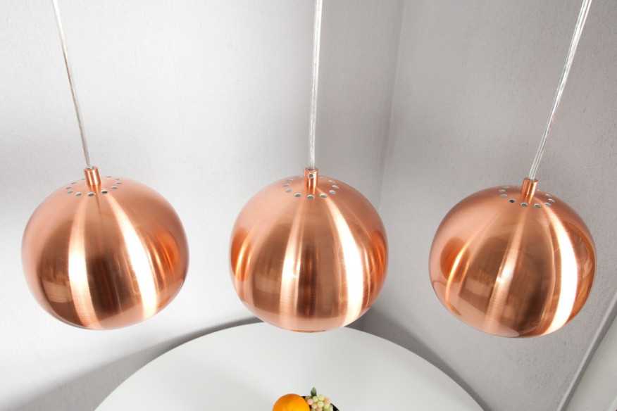Hängeleuchte Copper Ball 3er höhenverst