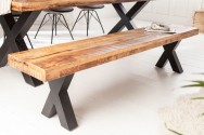 Bench Iron Craft X 200cm natural mango 70mm