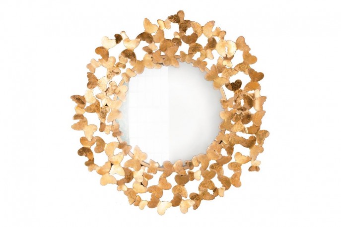 Mirror butterfly 75cm gold