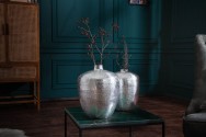Vase Oriental set of 2 silver