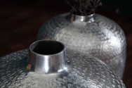 Vase Oriental set of 2 silver