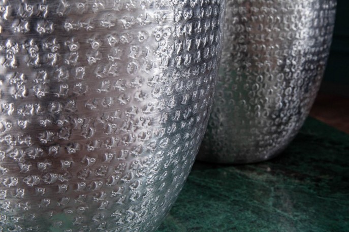 Vase Oriental set of 2 silver