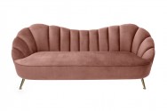 Sofa Arielle 220cm velvet dusky pink