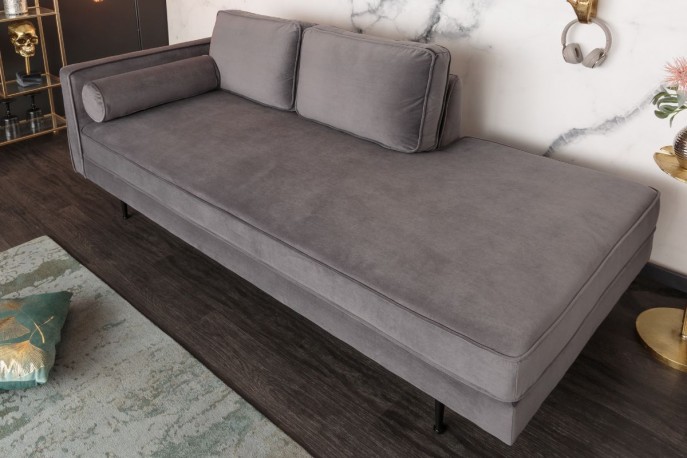 Recamiere Diva 196cm velvet gray