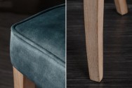 Castle chair velvet petrol comfort handle