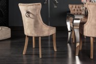Castle chair velvet coffee comfort handle