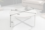 Coffee table Noble 62cm marble white silver