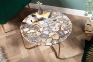Coffee table Noble 62cm agate blue gold