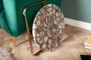 Coffee table Noble 62cm agate blue gold