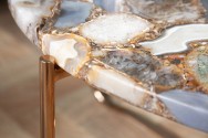 Coffee table Noble 62cm agate blue gold