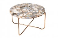 Coffee table Noble 62cm agate blue gold