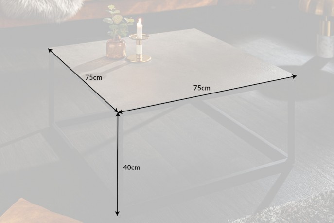 Coffee table symbiosis 75cm concrete look ceramic