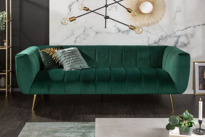 Noblesse sofa 225cm emerald green