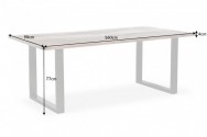 Dining table Wotan II 160cm acacia teak gray