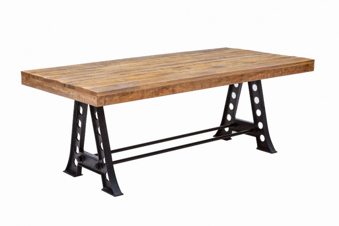 Dining table Industrial 240cm Mango 90mm natural