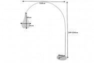 Floor lamp Royal 170-210cm black
