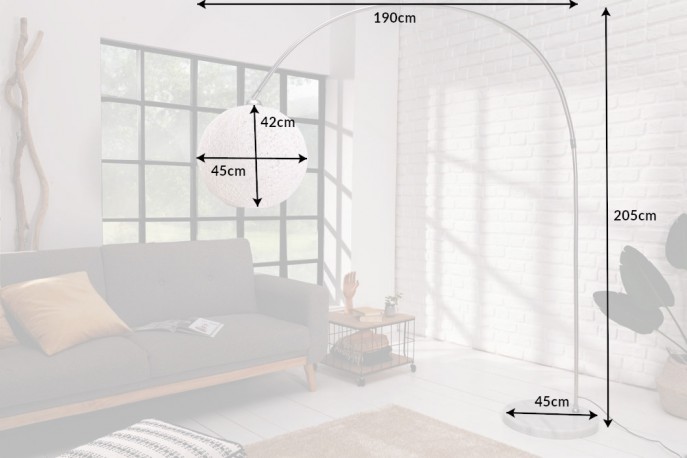 Floor lamp Cocooning 205cm white