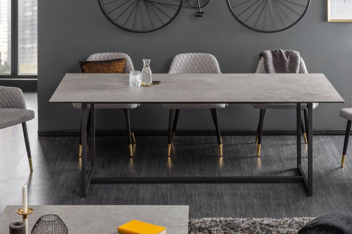 Dining table symbiosis 200cm ceramic concrete look