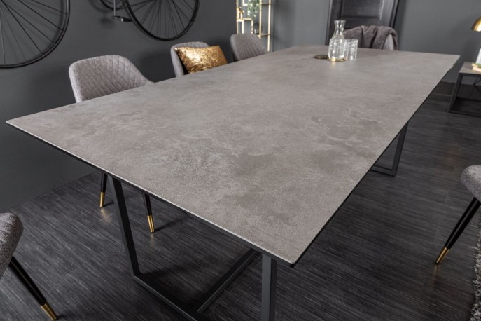 Dining table symbiosis 200cm ceramic concrete look
