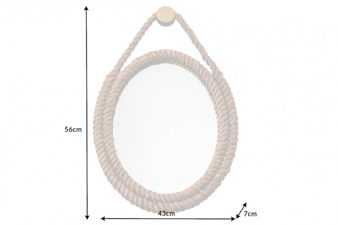 Mirror Seven Seas 56cm natural rope 2