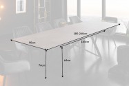 ALTAS - Matbord 180-220-260cm keramisk med betongutseende
