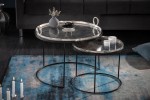 Side table Elements Oriental set of 2 silver