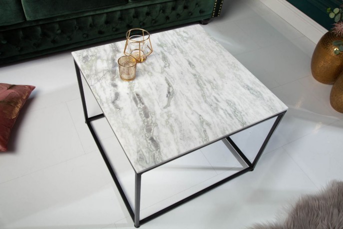 Coffee table Elements 50cm marble white