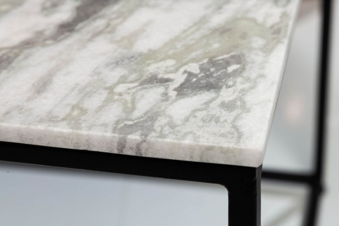 Coffee table Elements 50cm marble white