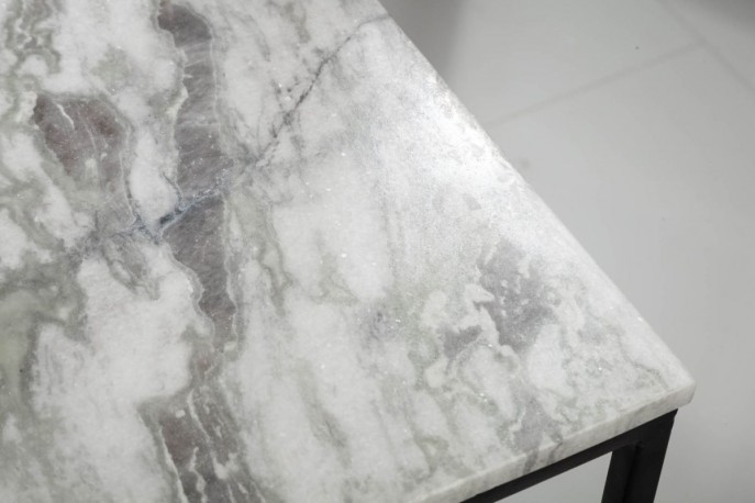 Coffee table Elements 50cm marble white