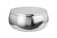 Coffee table Orient Storage 70cm aluminum silver