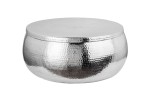 Coffee table Orient Storage 70cm aluminum silver