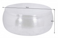 Coffee table Orient Storage 70cm aluminum silver