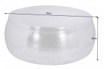 Coffee table Orient Storage 70cm aluminum silver