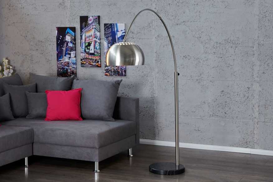 Stehleuchte Big Bow II chrom geb. 170-210cm