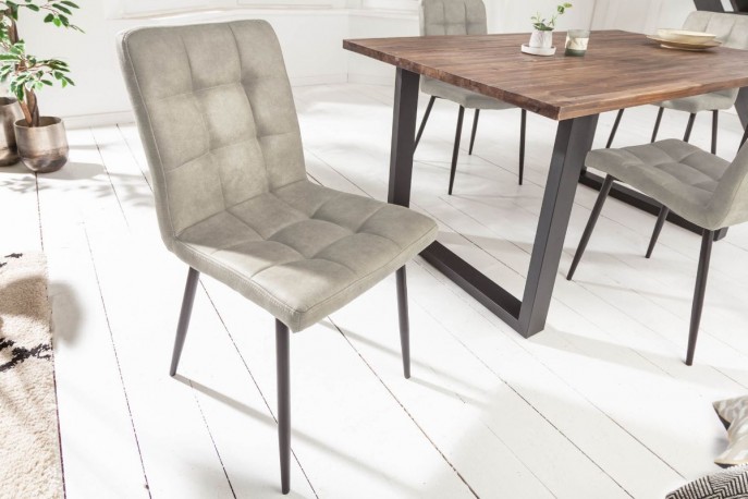 Chair Modena microfiber light gray