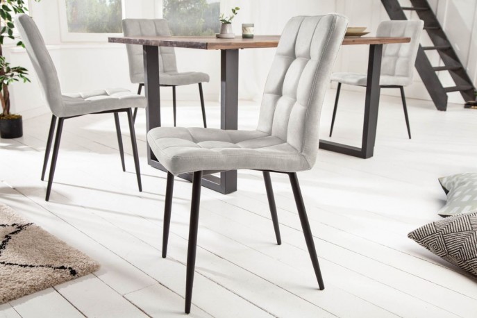 Chair Modena microfiber light gray