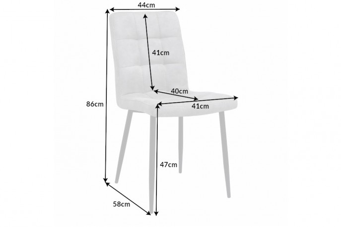 Chair Modena microfiber light gray