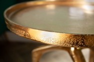 Side table Abstract set of 2 aluminum gold