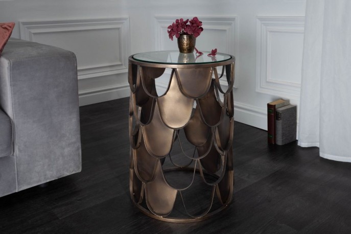 Side table Abstract fish scales design 40cm