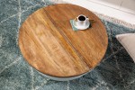MANILA - Soffbord 60cm med förvaring mangoträ vit