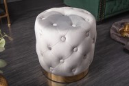 Modern baroque stool 35cm gray gold