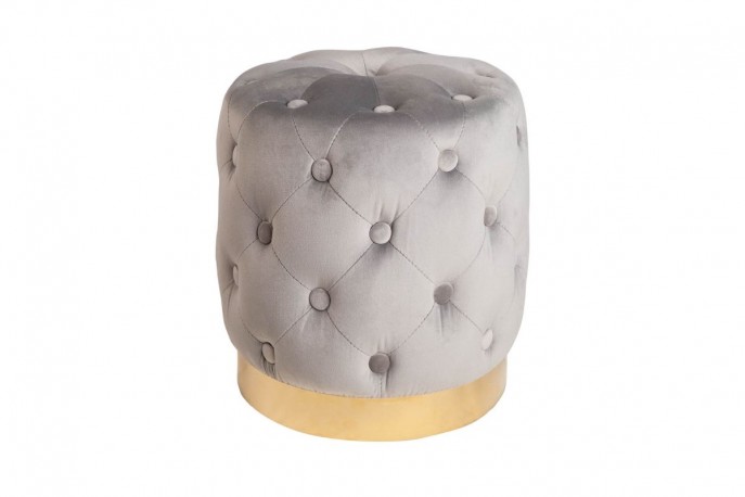 Modern baroque stool 35cm gray gold