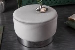 Modern baroque stool 55cm gray silver