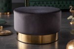 Modern baroque stool 55cm black gold